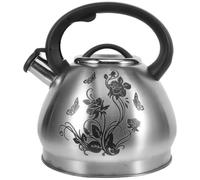 Gatuida Bouilloire à thé pour cuisinière, motif floral thermique à | Cafetière à sifflet, sensible à la température, idéale pour préparer le café ou le thé du matin, compatible avec