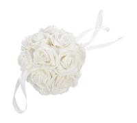 Gatuida Boule de Fleurs Saint Valentin en Rose Artificielle PE Blanche