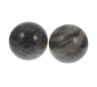 Gatuida Boules De Baoding En Jade 5 Cm Lot De 2 Boules De Massage Pour Mains Sphères De Fitness Manuel Anti-stress Polies Pour Renforcement Musculaire Contemplation Bien-seniors Et Bureaux