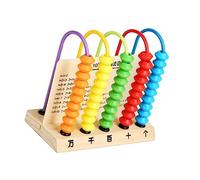 Gatuida Boulier Bois Éducatif pour Garçon Fille de Comptage avec Perles Colorées pour Apprentissage des Mathématiques pour Garçons et Filles