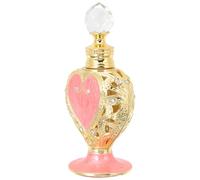 Gatuida Bouteille de Parfum du Moyen-Orient de Cœur Rose Flacon de Parfum Rechargeable et Contenant d'Huile Essentielle Décoration Vintage pour Maison et Présent Romantique