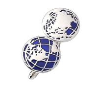 Gatuida Boutons de Manchette Ronds en Alliage de Zinc Bleu pour Homme, Finition Soignée et Décorative, pour Costumes et Chemises Élégants, 1 Paire