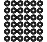 Gatuida Boutons de Serrage Moletés D’étoile M4 Noirs, 200 Pièces, Filetage Traversant M4x0,7 Mm, Poignée de Serrage Plastique Réglable, Écrous à Vis Moletés pour Armoires et Équipements