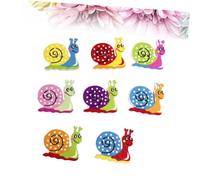 Gatuida Boutons en Bois Imprimés Escargot Lot de 50 23 X 22 Mm pour Créatifs Scrapbooking Travaux Manuels