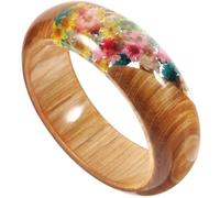 Gatuida Bracelet Accessoire Créatif en Bois en Résine Fleurs de Delphinium Séchées Plusieurs styles et Décoration de Poignet Élégante Fait Main Plusieurs styles pour Costume Chinois Han