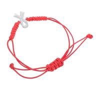 Gatuida Bracelet de Sensibilisation Rouge en Fil Tissé Main, Bracelet D’Alerte Médicale en Polyester Doux Nœud Rouge, Ajustable et Confortable, pour Soutien Santé Mammaire Quotidien,