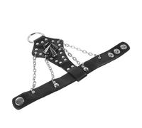 Gatuida Bracelet Doigt Cuir de Vachette pour Hommes et Accessoire Punk Gothique Unique pour Fête et Performance