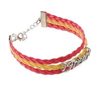 Gatuida Bracelet Drapeau National D’espagne Lettre Unisexe Alliage Créatif | Léger et Portable, Sensation Agréable, Style Mode, Usage Quotidien et Activités Nationales