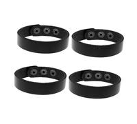 Gatuida Bracelet En Cuir Unisexe Simple 1,6 Cm Noir - Lot De 4 Bracelets En Cuir De Vache Pour Couples Et Étudiants, Chaîne De Poignet Créative Pour Usage Quotidien Et Présents