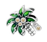 Gatuida Bracelet Femme Argent Avec Charms Coconuts Tree Étanche Créatif Ajustable Pour Bijoux Authentiques