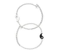 Gatuida Bracelets Assortis Yin Yang en Acier Inoxydable pour Couples, 1 Paire Unisexe, Bracelets D'amitié Résistants à L'usure, Style Contemporain pour Usage Quotidien et Occasions