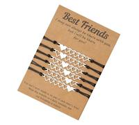 Gatuida Bracelets D'amitié En Corde Réglables De Cœur Noirs, Accessoires Pour Adolescentes Et Femmes, Style Simple Et Vintage, Taille Unique, Usage Quotidien