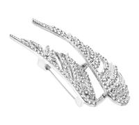 Gatuida Broche Ailes D'ange En Cristaux, Bijou Costume Unisexe, Accessoire Mariage Fête, Épingle Décorative Argentée, Design Luxe Pour Revers De Tailleur