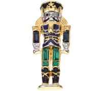 Gatuida Broche Casse-Noisette Soldat en Métal Épingle de Revers Mignonne Bleu-Vert Broche Décorative pour Vêtements Chapeaux et Paquet Accessoire Festif et Original