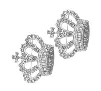 Gatuida Broche Couronne en Alliage 4X3 CM Lot de 2, Épingle Décorative pour Robe et Manteau, Accessoires Fête et Soirée Costumée pour Femme