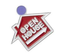 Gatuida Broche D'agent Immobilier En Alliage, Badge Commercial Maison, Insigne Décoratif Élégant Pour Femmes, Accessoire De Vente Immobilière, Usage Professionnel Et Événementiel, Taille Standard