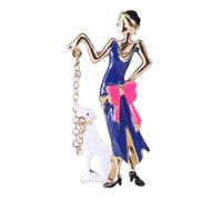 Gatuida Broche Goutte D'huile Rétro En Alliage Broche à Épingle Polyvalente Élégante Bleu Accessoire Mode Pour Vêtements Tenue De Fête Ou Quotidien Taille Standard