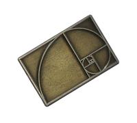 Gatuida Broche Métal Vintage Médiévale Motif Nombre D’or, Épingle Mathématique Décorative, Badge Graphique Numérique, Présent Professeur Maths, Accessoire Mode Polyvalent