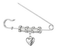 Gatuida Broche Pull Vintage en Alliage Argenté de Cœur, Accessoire de Cape Élégant pour Femme, pour Festivals et Fêtes