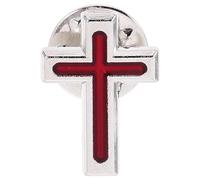 Gatuida Broches croix : Ensemble de broches en émail croix - Saint-Esprit/Paix/Commémoration/Funérailles - Cadeau pour vêtements, sacs, chapeaux, accessoires de costume - Rouge