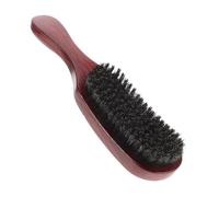 Gatuida Brosse Barbe Poil Sanglier Incurvée pour Waves Homme Démêlante Douce Manche Ergonomique Bois de Hêtre Coiffage et Entretien Cheveux et Barbe