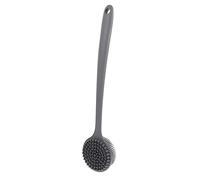 Gatuida Brosse De Bain Silicone Manche Long Nettoyage Exfoliation Dos Masseur Bain Usage Quotidien Gris