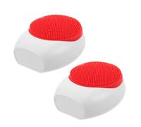 Gatuida Brosse Nettoyante Visage Double Face en Silicone Douce, Lot de 2 Pièces Manche Court Ergonomique, Exfoliante et Massante, pour Nettoyage Profond des Pores et Soin Peau