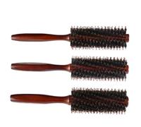 Gatuida Brosse Ronde Bois pour Coiffure Peigne à Cheveux Frisés avec Poils de Sanglier et Design Ergonomique pour Brushing et Bouclage pour Types de Cheveux Couleur Couleur Aléatoire