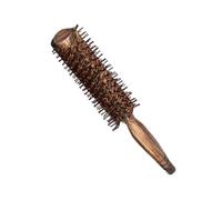Gatuida Brosse Ronde Poils de Sanglier avec Manche Bois Peigne Démêlant pour Cheveux Bouclés Longs et Épais Massage Apaisant Prévention des Nœuds Fourches