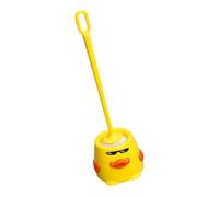 Gatuida Brosse WC Créative en Plastique Forme Canard Jaune avec Long Manche et Poils Souples pour Nettoyage et Décoration Salle de Bain