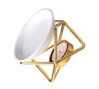 Gatuida Brûleur à Huile Doré pour Parfum et Fondants Diffuseur Aromathérapie Design Européen Moderne Décoration Intérieure Facile à Nettoyer