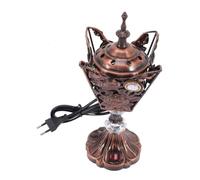 Gatuida Brûleur Électrique Métal Style Arabe Décoration Intérieure Maison et Bureau Facile à Nettoyer et Compatible Ornement Culturel Moyen-Orient