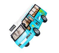 Gatuida Bus Éducatif Garçon Fille Modèle Bus Scolaire avec Lumière et Musique Portes Ouvrantes Abs Sécurisé pour Garçons et Filles