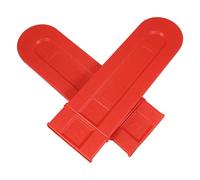 Gatuida Cache-chaîne en Plastique pour Guide de Tronçonneuse, Protection Solide Rouge en PE, Installation Facile, Lot de 3 Pièces pour Travaux de Coupe