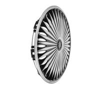 Gatuida Cache-moyeu de Roue de 14 Pouces en PP Argenté, Accessoire Voiture Extérieur Élégant et Léger pour Décoration et Protection des Jantes Auto
