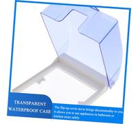 Gatuida Cache-prise Étanche Transparent Gang pour Murale Protection Complète Eau Poussière Adapté Salle de Bain et Cuisine Installation Facile Plastique Rigide