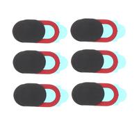 Gatuida Cache Webcam Coulissant Ovale 6 Pièces ABS Noir pour Smartphone | Profil Fin, Installation Rapide, Réunions Virtuelles et Cours en Ligne, Protection Discrète L'espionnage