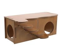 Gatuida Cachette pour Hamster avec échelle - Maison Labyrinthe de Jeu à Plusieurs Compartiments pour Petits Animaux - Décoration pour Hamsters, gerbilles et Souris 27 x 14 x 10,5 cm