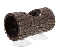 Gatuida Cachette Reptile Résine Tronc Creux avec Ventouses Grotte de et Descalade pour Crabe et Lézards Décoration Aquarium