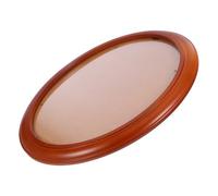 Gatuida Cadre Photo Ovale Mural en Bois Massif 12 Pouces Couleur Café Décoration Vintage pour Maison Porte-Photos Original pour Salon et Chambre