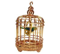 Gatuida Cage à Oiseaux Miniature Maisons Décor D'oiseau Petite Cage Tout Petit Volière Décoration Décor De Cage à Oiseaux Cage Oiseaux Mini Ornement De Maison Accessoire Métal Or Rose