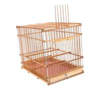 Gatuida Cage à Oiseaux Portable pour Petits Perroquets Design Élégant Naturel pour Transporter Oiseaux Extérieur