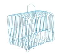Gatuida Cage à Perroquet Portative en Fil d'acier Cage de Transport Moyenne Taille Bleue Demi-Circulaire pour Sorties en Plein Air Oiseaux Domestiques Perroquets et Calopsittes