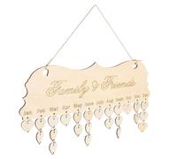 Gatuida Calendrier Bois DIY à Suspendre Plaque Murale Rappel Date pour Maison Décoration Vintage pour Anniversaires Fête des Mères Pères Montage Facile sans Outils