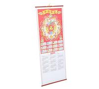 Gatuida Calendrier Chinois Mural Année Dragon Traditionnel Fait pour Famille avec Dates Lunaires et Reliure Spirale