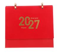 Gatuida Calendrier de bureau rouge 2027, calendrier de table minimaliste et | Calendrier de bureau, calendrier mensuel papier, pour la planification quotidienne des tâches et le suivi des activités
