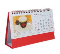 Gatuida Calendrier de Bureau Style Chinois avec Spirale Décoration de Bureau et Maison Calendrier Mensuel Épais Support Rigide Agenda Feng Shui pour Organisation Quotidienne