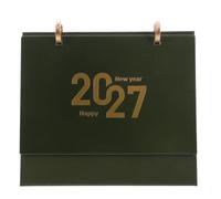 Gatuida Calendrier de bureau vert 2027, calendrier de table minimaliste et | Calendrier de bureau, calendrier mensuel papier, pour la planification quotidienne des tâches et le suivi des activités