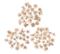 Gatuida Calendrier de L'Avent de Noël 72 Pièces Pendentifs Suspendus en Bois Numérotés 1 à 24 Décorations pour Sapin Couronne et Centre de Table Accessoires Compte à Rebours Festifs