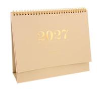 Gatuida Calendrier de table 2027, agenda papier vertical pour planning de | Agenda à rabat 15 mois (octobre 2026 - décembre 2027), outil de suivi des tâches quotidiennes, planificateur de classe